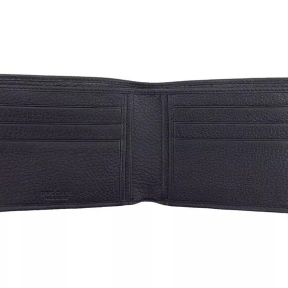 BVLGARI Bifold Billfold Logomania Canvas x Leather Authentic Used - Picture 4 of 9